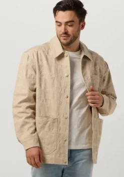 beige scotch & soda overshirt robe jacquard twill overshirt jacket