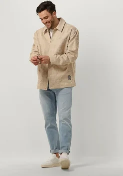 beige scotch & soda overshirt robe jacquard twill overshirt jacket