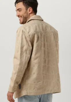 beige scotch & soda overshirt robe jacquard twill overshirt jacket