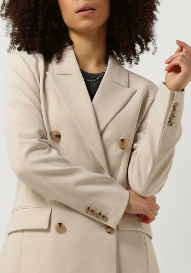 beige second female blazer evie fitted blazer
