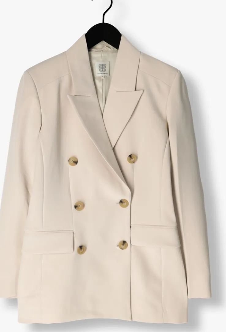 beige second female blazer evie fitted blazer