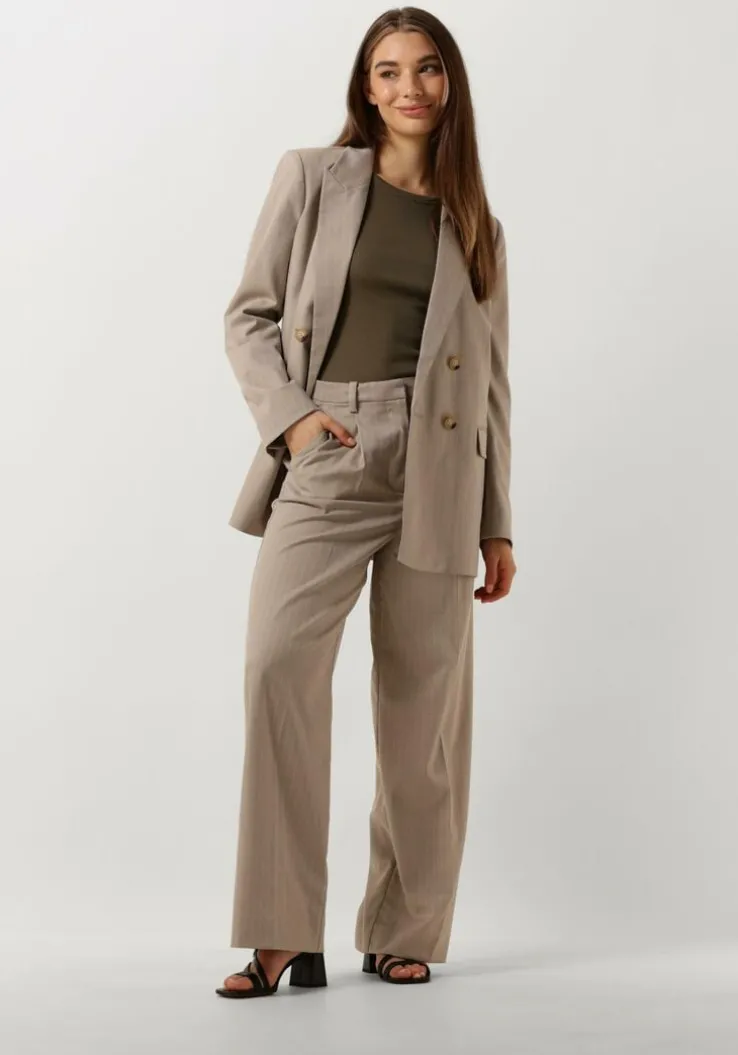 beige second female pantalon pinnia trousers