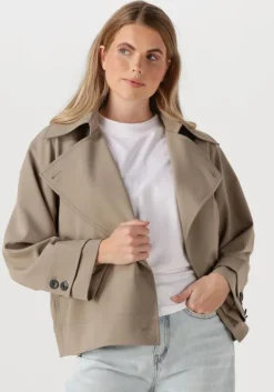 beige second female trenchcoats silvie trench jacket