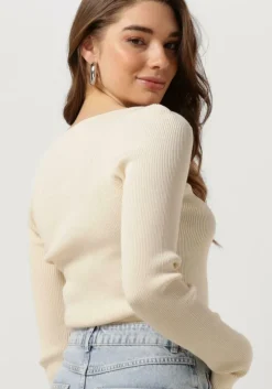beige second female trui solia knit v-neck