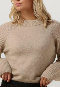 beige second female trui brookline knit new o-neck