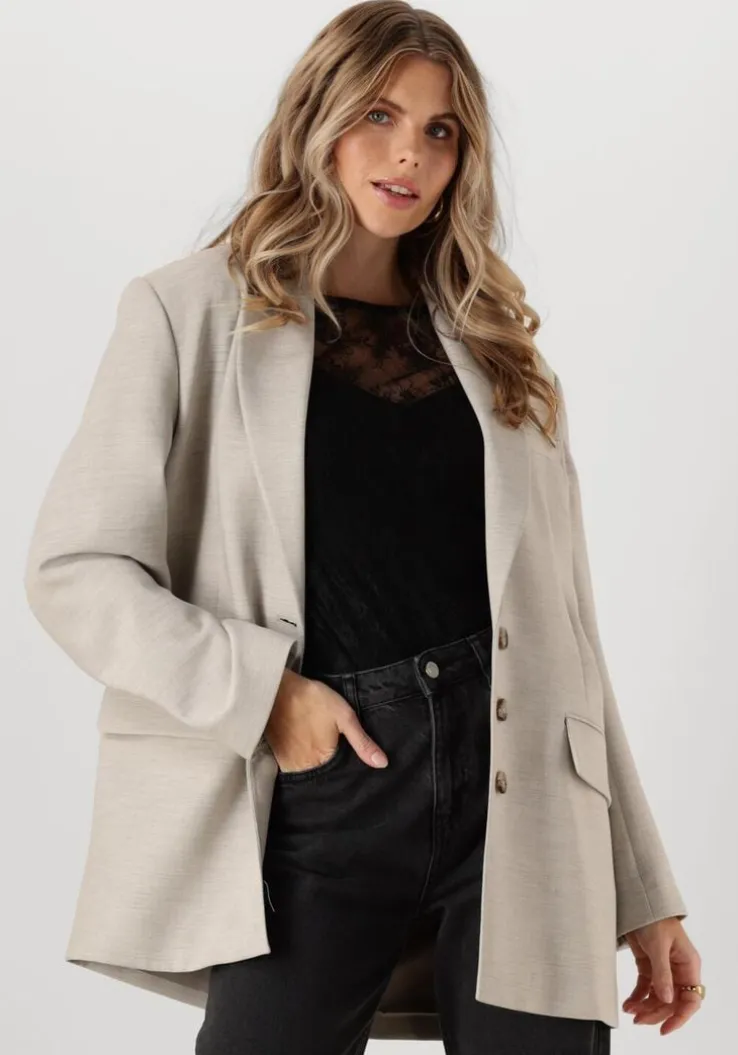 beige selected femme blazer slfrita-paxa ls oversized blazer