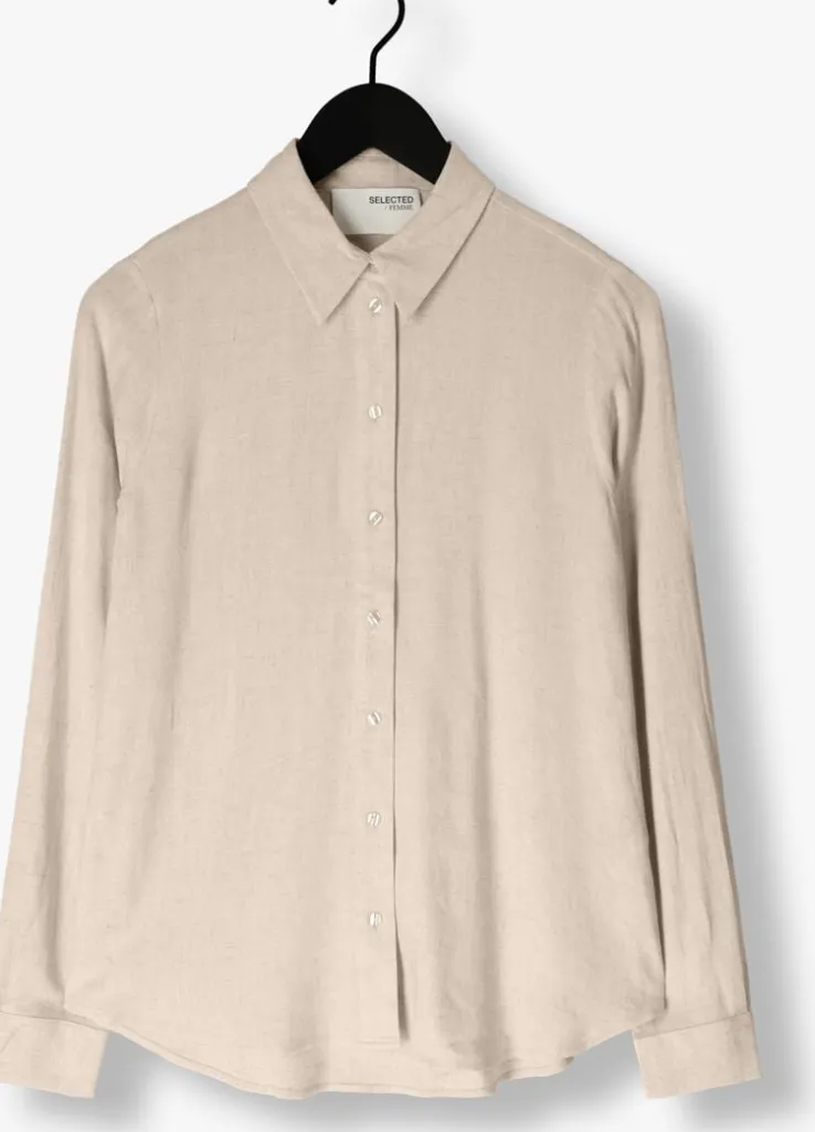 beige selected femme blouses slfviva ls shirt