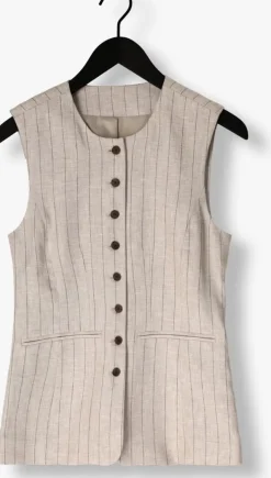 beige selected femme gilet slfvilka sun long vest