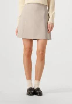 beige selected femme minirok slfrita mw short skirt mel