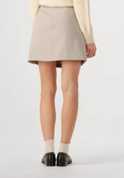 beige selected femme minirok slfrita mw short skirt mel