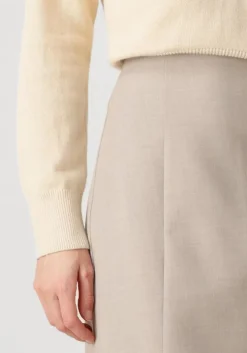 beige selected femme minirok slfrita mw short skirt mel