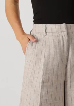 beige selected femme pantalon slfvilka sun hw extra wide pant