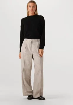 beige selected femme pantalon slfvilka sun hw extra wide pant