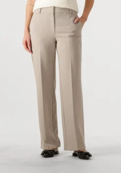 beige selected femme pantalon slfrita mw wide pant
