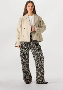 beige selected femme trenchcoats slfcilo short trenchcoat