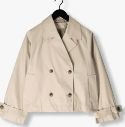 beige selected femme trenchcoats slfcilo short trenchcoat