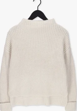 beige selected femme trui selma ls knit pullover b