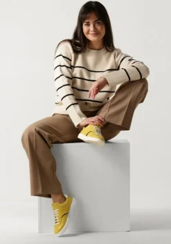 beige selected femme trui slfliva ls knit o-neck