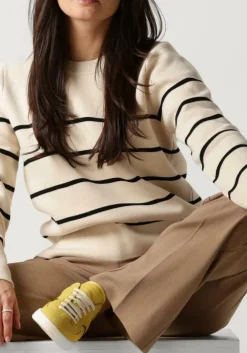 beige selected femme trui slfliva ls knit o-neck