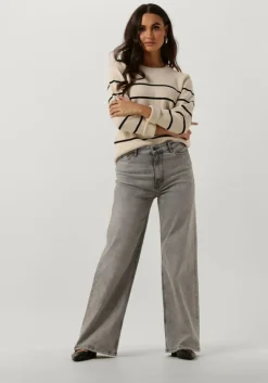 beige selected femme trui slfliva ls knit o-neck