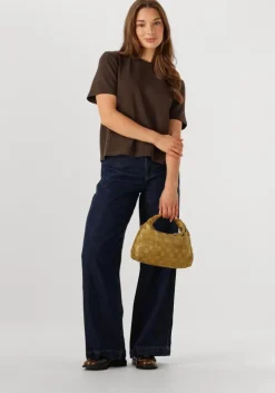 beige selected femme t-shirt slftenny ss boxy o-neck tee