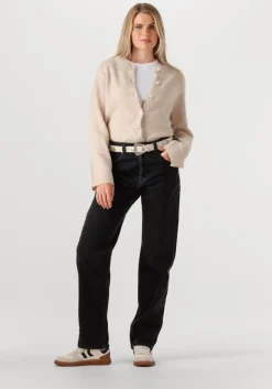 beige selected femme vest slflulu new ls knit cardigan