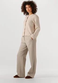 beige selected femme vest slflulu new ls knit cardigan