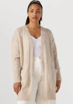 beige selected femme vest lulu new ls knit long cardigan b