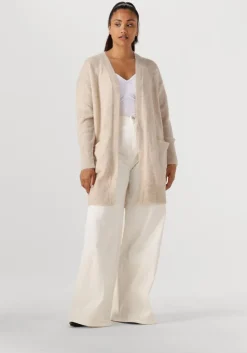 beige selected femme vest lulu new ls knit long cardigan b
