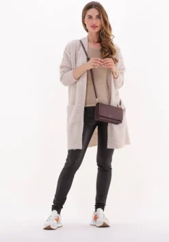 beige selected femme vest lulu new ls knit long cardigan b