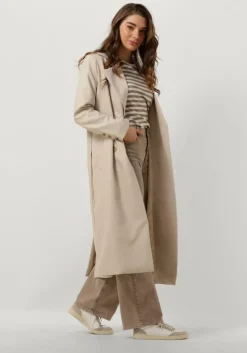 beige selected femme wide jeans slfalice-cora hw latte denim wide jeans