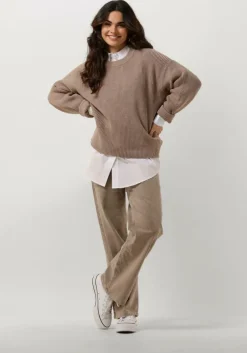 beige selected femme wide jeans slfalice-cora hw latte denim wide jeans