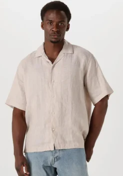 beige selected homme casual overhemd slhregkylian ss shirt resort