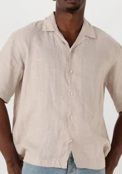 beige selected homme casual overhemd slhregkylian ss shirt resort