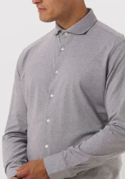 beige selected homme casual overhemd slhslimbond-pique knit-shirt ls b