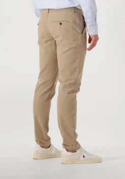 beige selected homme chino slh175-slim miles structure dyed pant