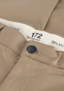 beige selected homme chino slhslimtape-repton 172 flex pa