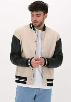 beige selected homme jack slhaero bomber suede jkt ex