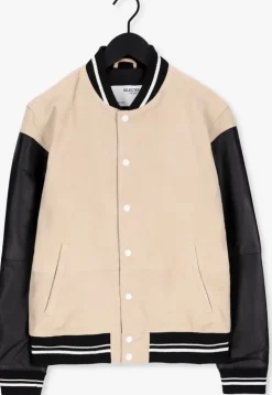beige selected homme jack slhaero bomber suede jkt ex