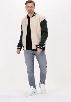 beige selected homme jack slhaero bomber suede jkt ex