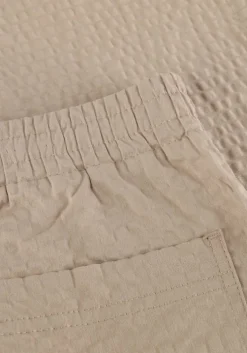 beige selected homme korte broek slhloose-ace seersucker string shorts