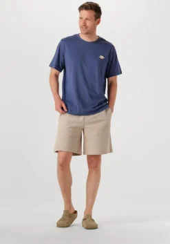 beige selected homme korte broek slhloose-ace seersucker string shorts