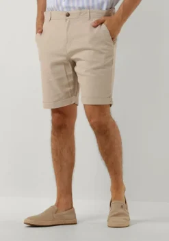 beige selected homme korte broek slhslim-luton flex shorts noos