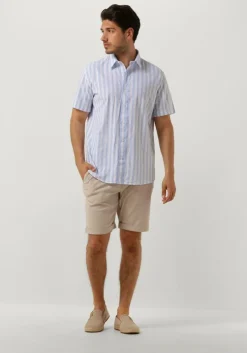 beige selected homme korte broek slhslim-luton flex shorts noos