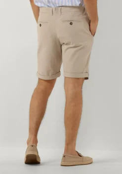 beige selected homme korte broek slhslim-luton flex shorts noos