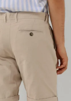 beige selected homme korte broek slhslim-luton flex shorts noos