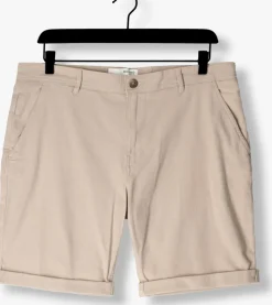 beige selected homme korte broek slhslim-luton flex shorts noos