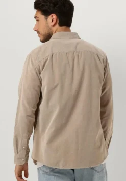 beige selected homme overshirt slhregowen-cord shirt ls w