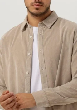 beige selected homme overshirt slhregowen-cord shirt ls w
