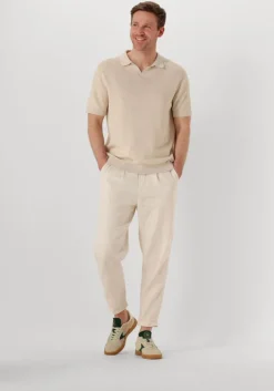 beige selected homme polo slhmattis ss knit sun open polo noos